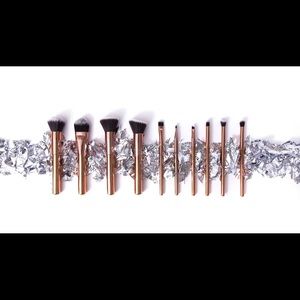 ZOE AYLA 10 PIECE MAKEUP BRUSH SET/ROSE GOLD